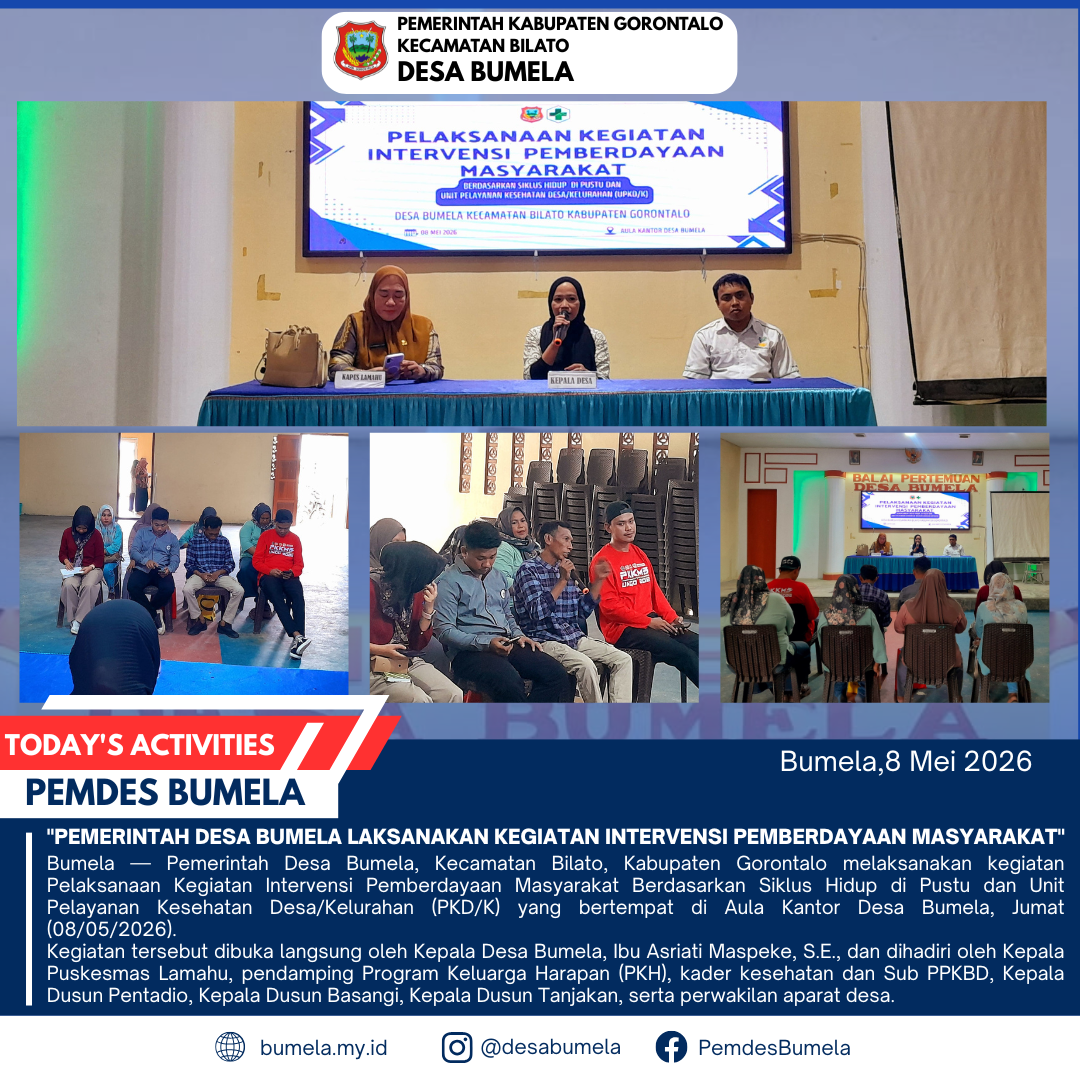 Pemerintah Desa Bumela Laksanakan Kegiatan Intervensi Pemberdayaan Masyarakat